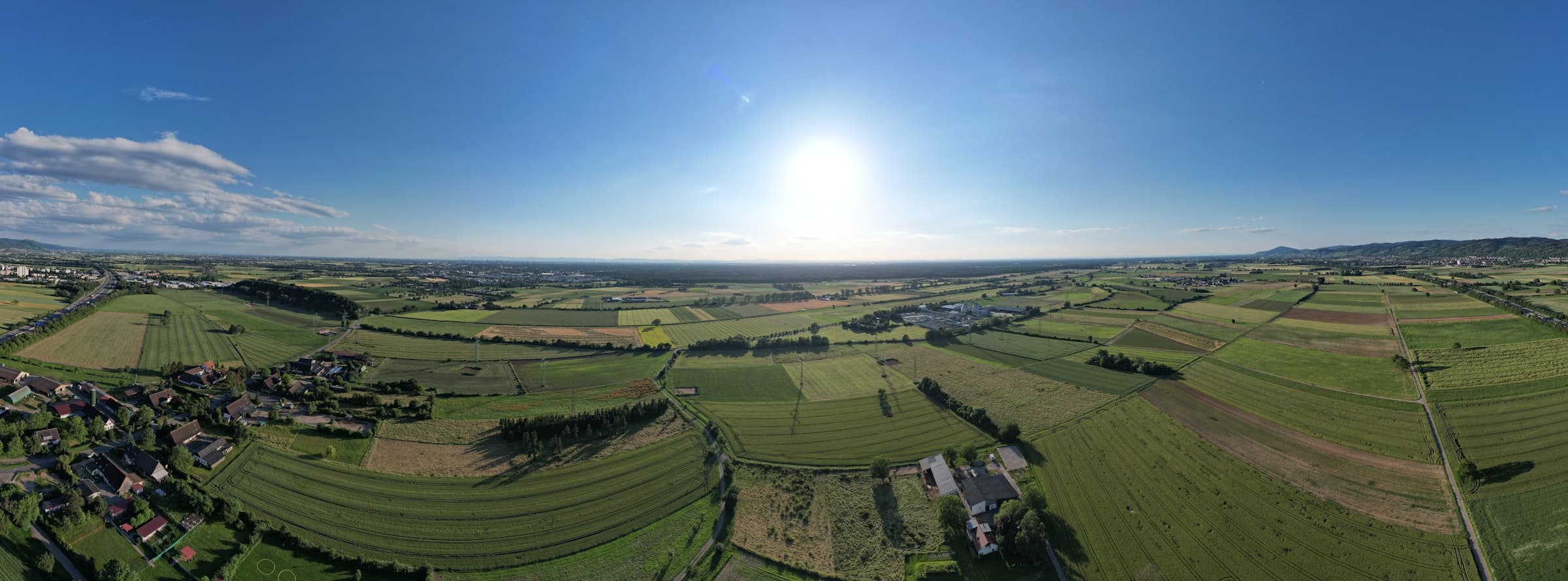 Vista aérea de propriedade rural regularizada
